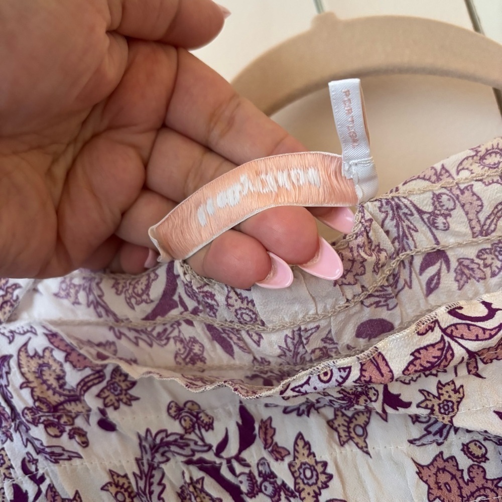See By Chloe Paisley Smocked Blouse - Purple and White - Picture 5 of 9